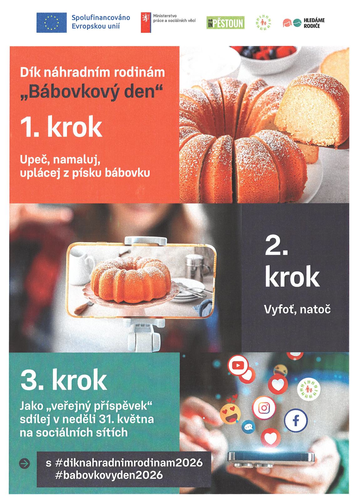 Dík náhradním rodinám "Bábovkový den" - 31.05.2026